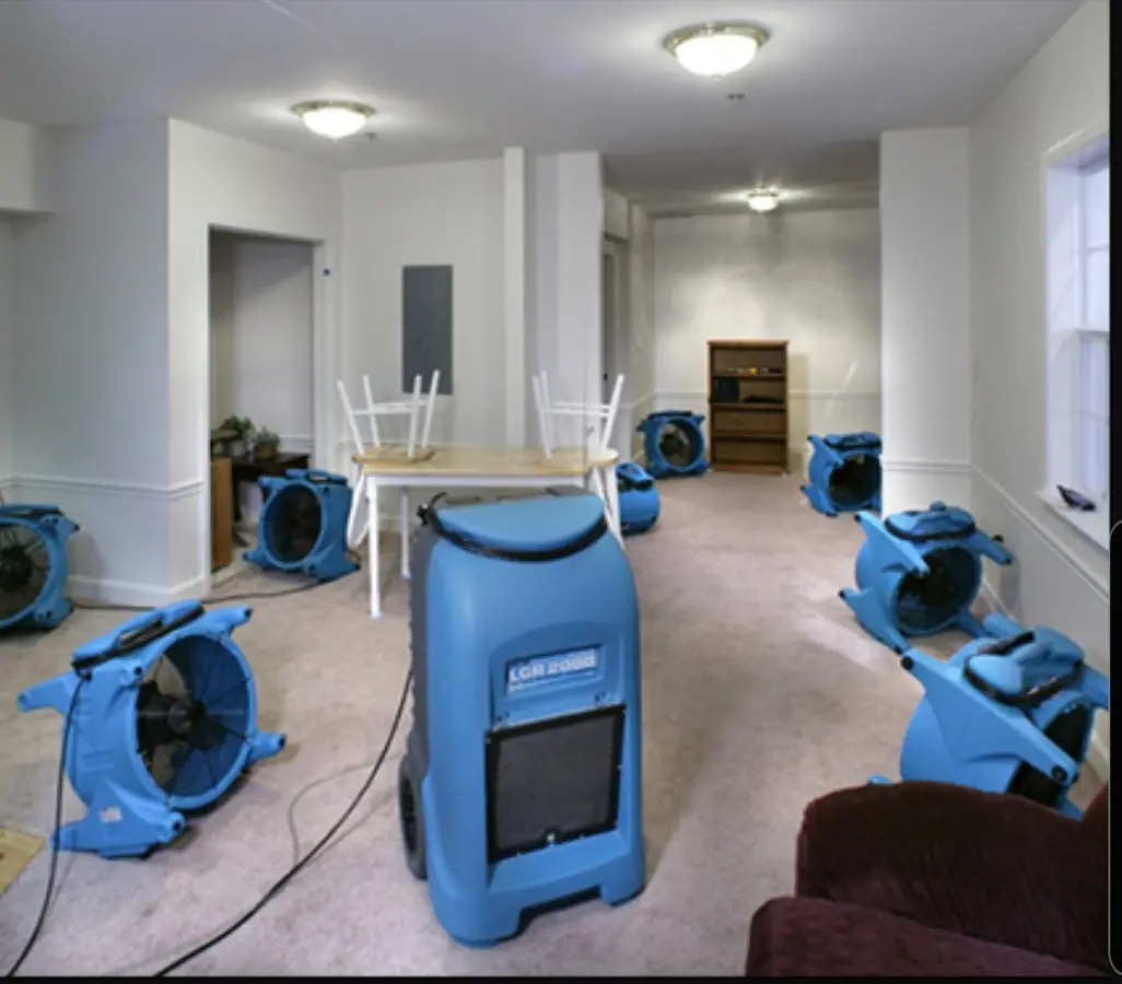 Air movers and dehumidifier setup for Water Extraction & Removal in Margate City