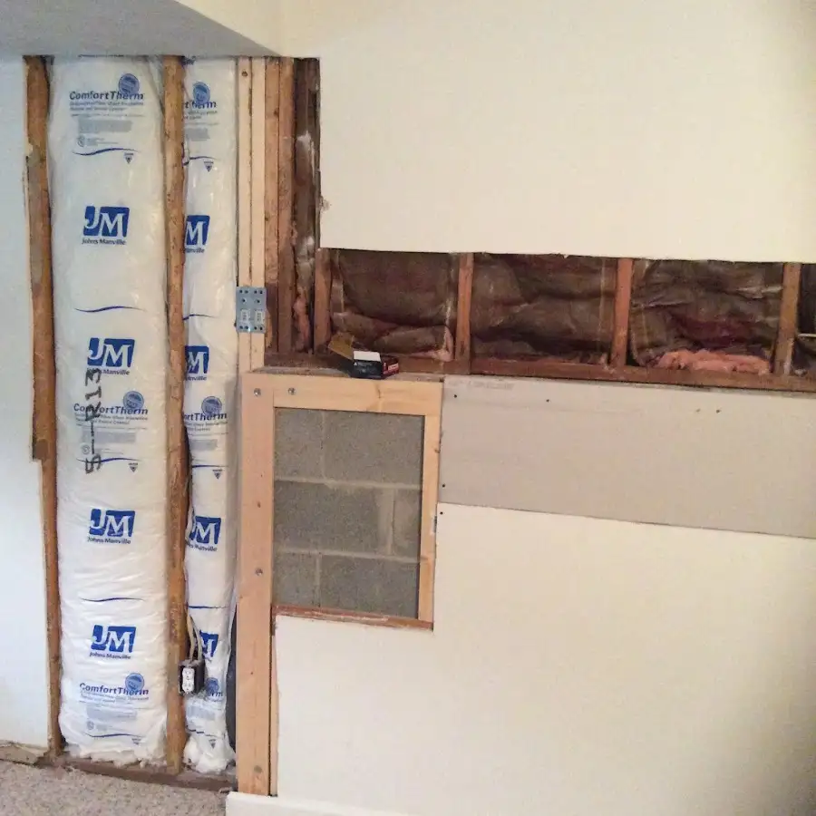 Wall insulation replacement during Basement Flood Cleanup in Margate City